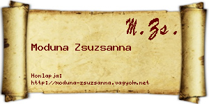 Moduna Zsuzsanna névjegykártya